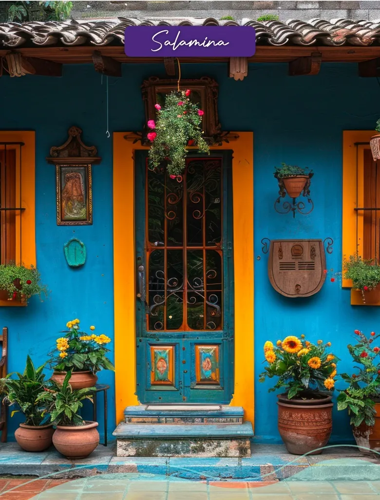 Walking through Salamina is like traveling back in time. This coffee treasure, declared a World Heritage Site, will captivate you with its colonial architecture, colorful balconies and the aroma of coffee that perfumes its streets. In its surroundings, the green landscapes seem straight out of a story, inviting you to discover the magic of this corner